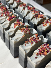 Load image into Gallery viewer, Charcoal rose Goat Milk Soap